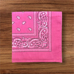 Pack of 2 100% Cotton Bandana Head Scarf for Men and Women - Pink