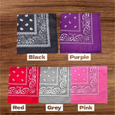 Pack of 5 - 100% Cotton Bandana Head Scarf - Bundle offer mix Color