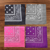 Pack of 4 100% Cotton Bandana Head Scarf Unisex paisley bandana