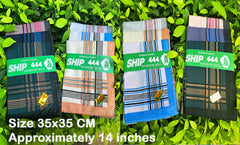Pack of 12 Men's Handkerchief Printed Design Export quality Fabric assorted colors