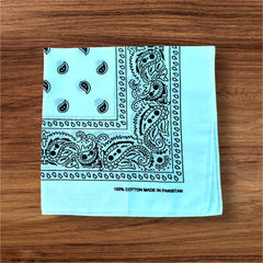 Pack of 2 100% Cotton Bandana Head Scarf for Men and Women - White