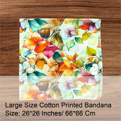 Bandana Scarf - Amber Bloom - Large Size
