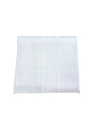 White handkerchief for men Cotton - Pack of 1 Romaal for men -